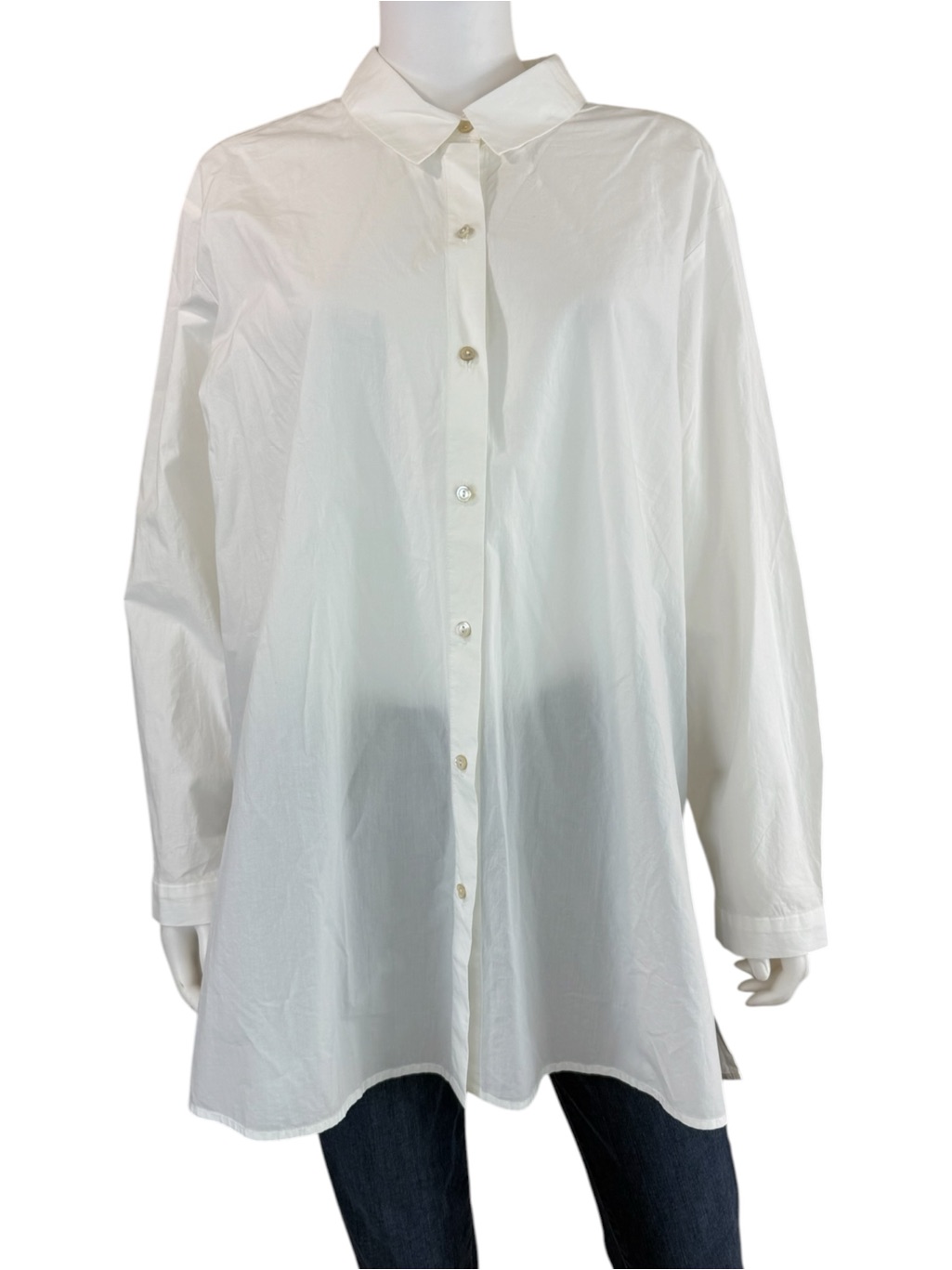 Eileen Fisher Nwt White Classic Shirt Size 1x M0942